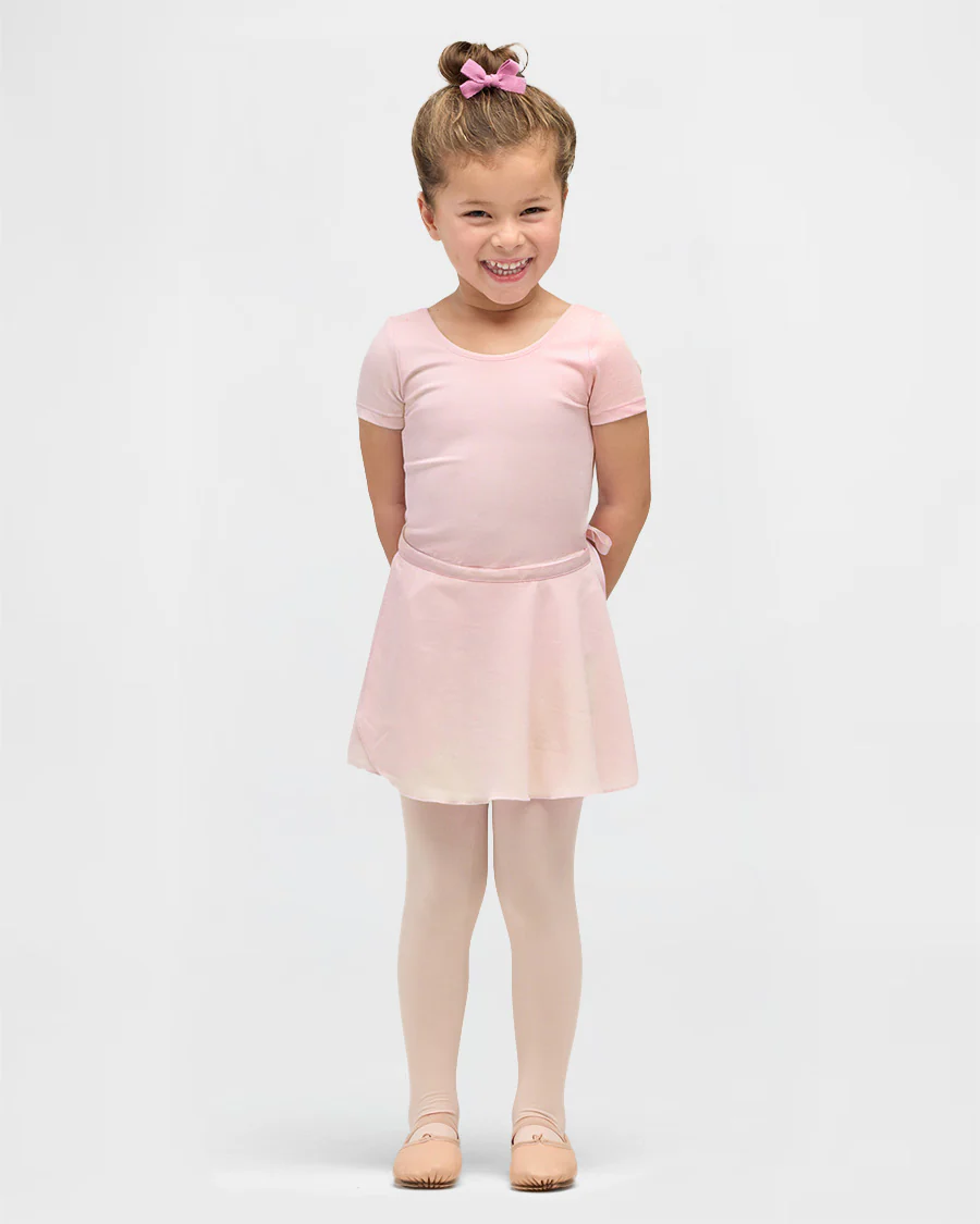 Girls Ballet Leotard Starter Kit (Short Sleeves Leotard & Tie Skirt & Tights) - Image 4