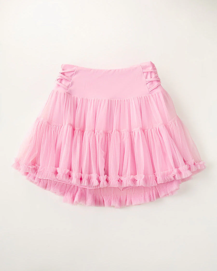 Criss-Cross Cake Skirt | Flowy Tennis Skort with Hidden Shorts - Image 5