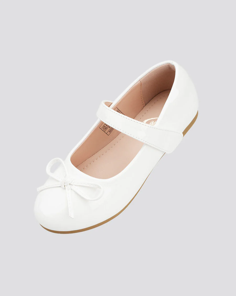 Girls Classic Mary Jane Flats with Bows - Image 3