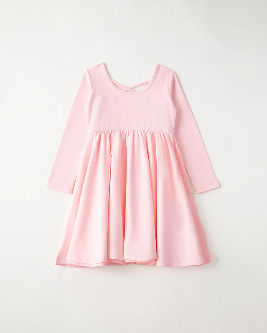 Girls Long Sleeve A-Line Twirly Dress - Image 4