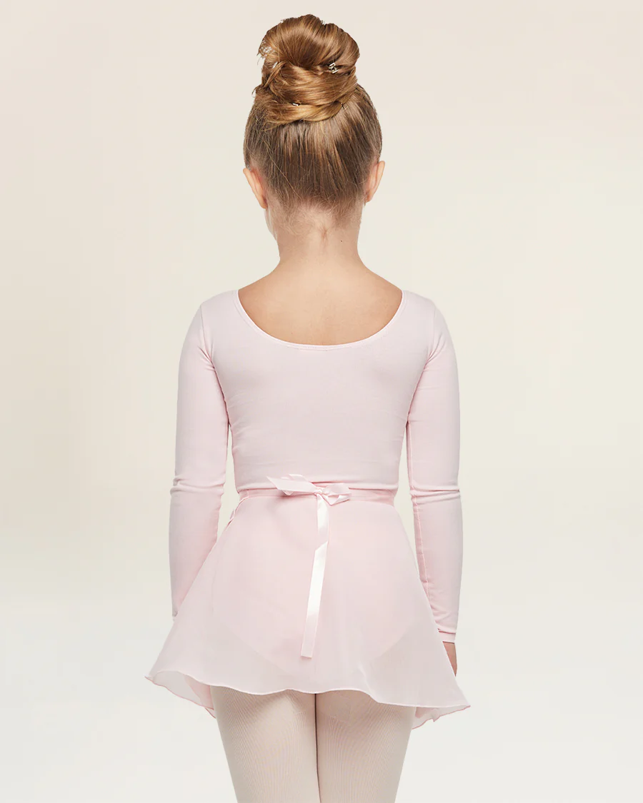 Girls Ballet Leotard Starter Kit (Long Sleeves Leotard & Tie Chiffon Skirt & Tights) - Image 9