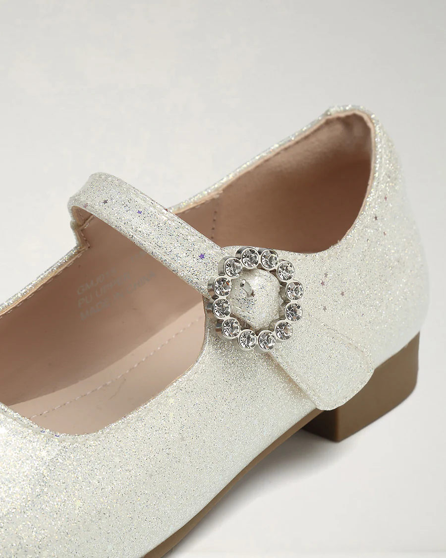 Girls Dress Mary Jane Shoes with Embellished Buckles - Image 4