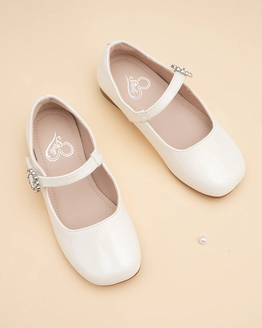 Girls Dress Mary Jane Shoes with Embellished Buckles - Image 3