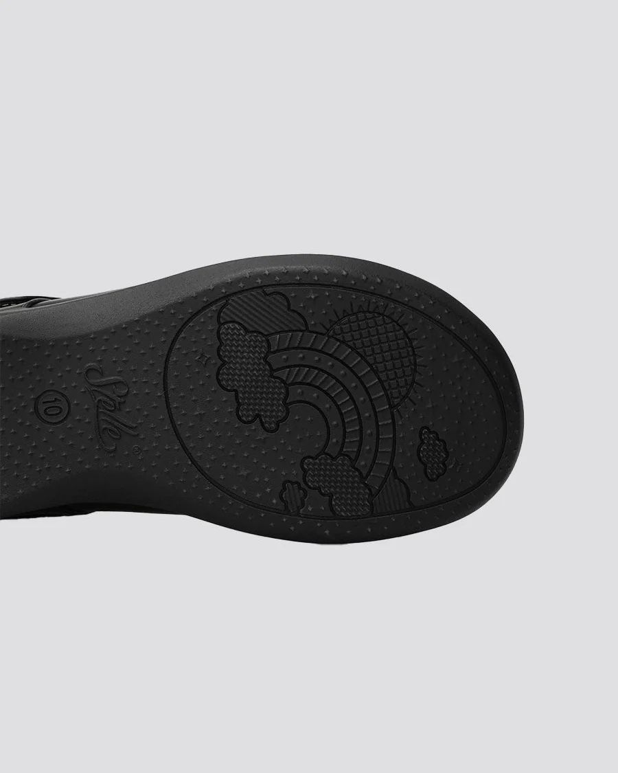 Girls Uniform Mary Jane Shoes with Perforated Trim - Image 5