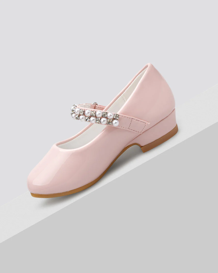 Girls Pearl and diamond strap Low Heel Mary Jane Dress Shoes - Image 4