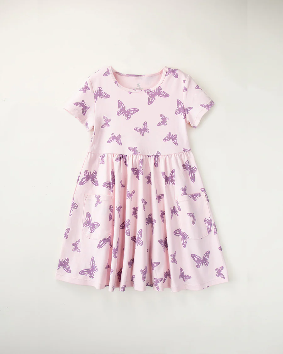 Girls Cotton Skater Dress - Image 6