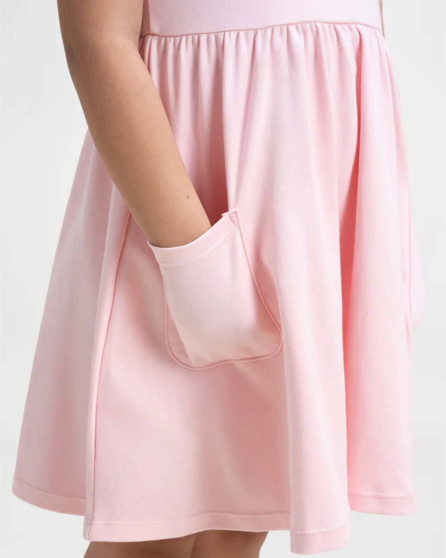 Girls Short Sleeve A-Line Twirl Dress - Image 3