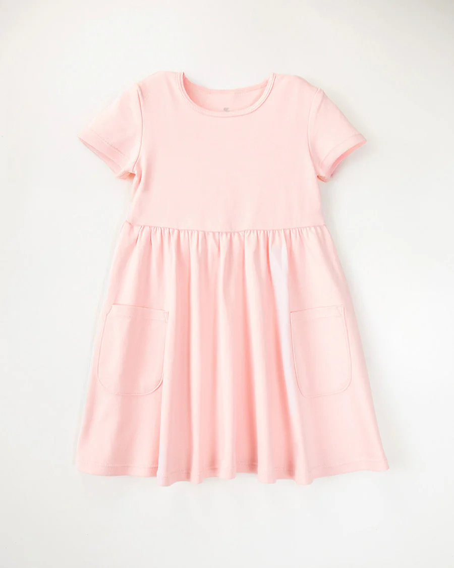 Girls Short Sleeve A-Line Twirl Dress - Image 4