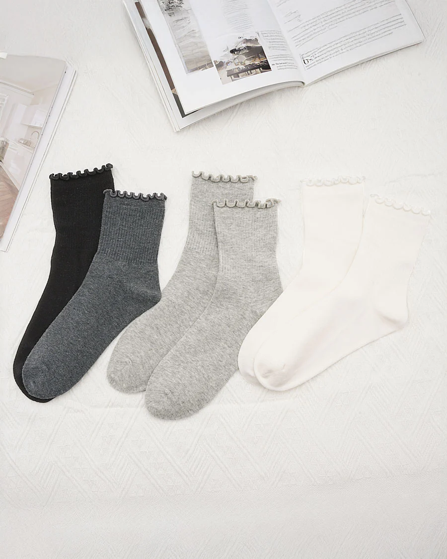 Kids Ruffle Trimmed Socks - Image 4