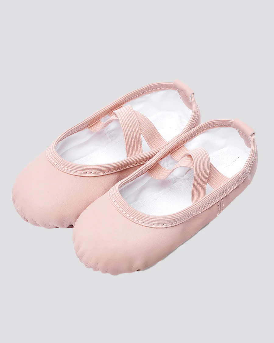 Kids Vegan Leather Ballet Shoes(split sole, no drawstring) - Image 3