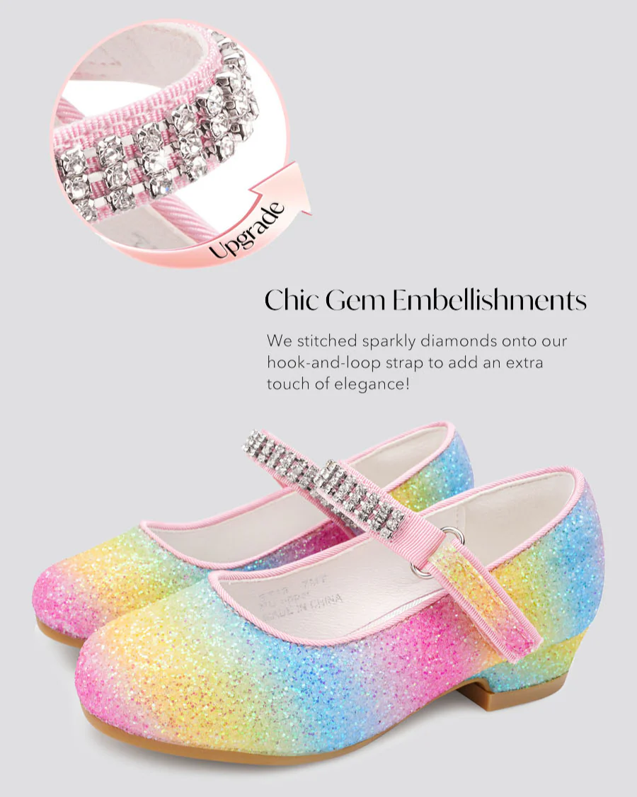 Girls Low Heel Mary Jane Dress Shoes - Image 5