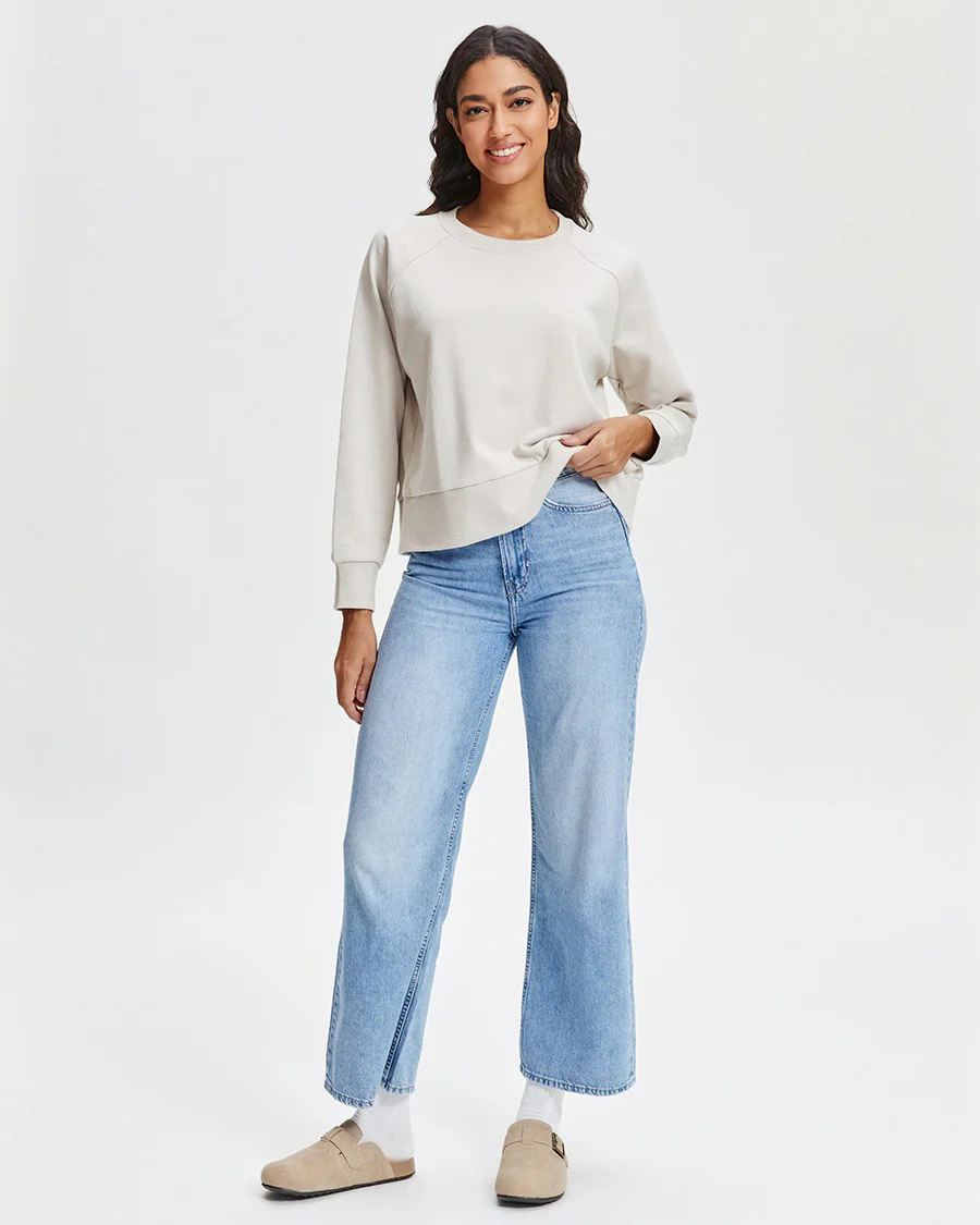 Raglan Sleeve Crewneck Sweatshirt - Image 4