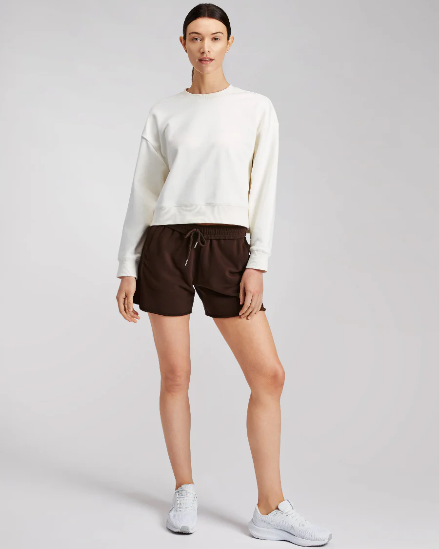 Oversized Cropped Crewneck Sweatshirt - Image 3