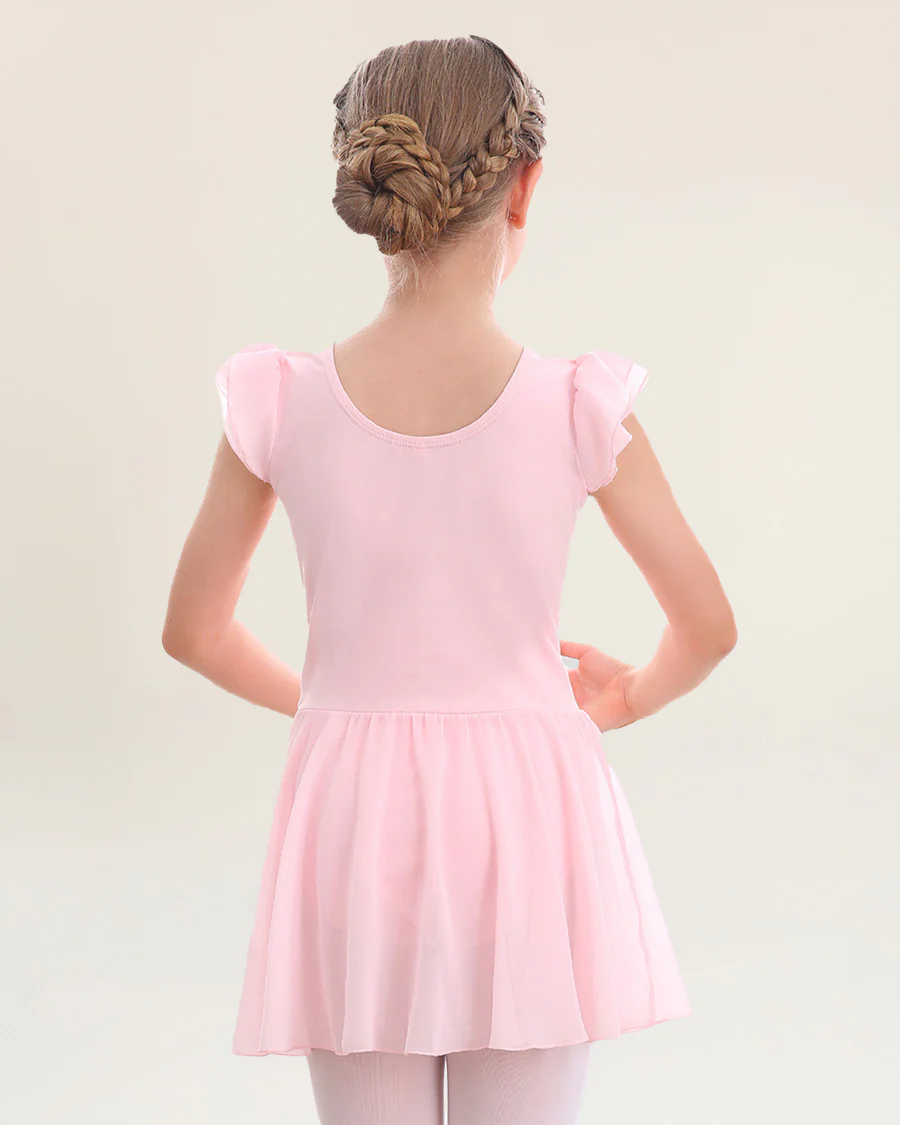 Girls Flutter Sleeves Dress - Image 3