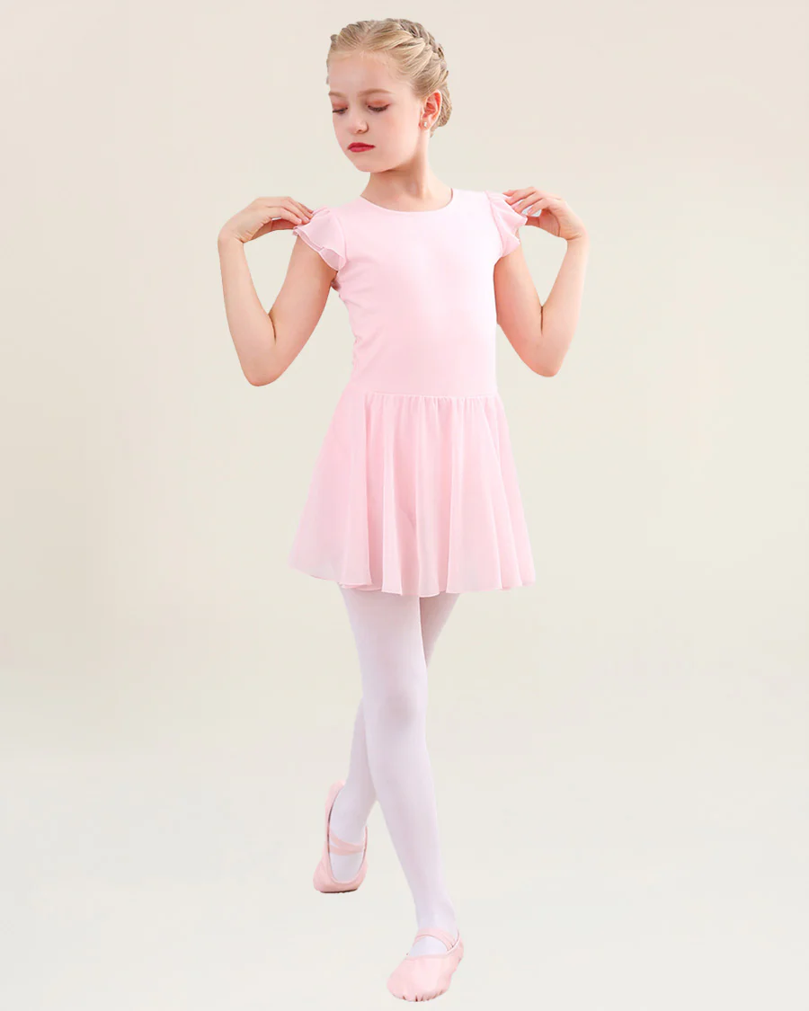 Girls Flutter Sleeves Dress - Image 4