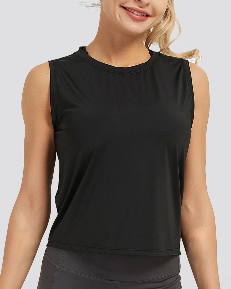 Origin Sleeveless Workout Crop Top - Image 3