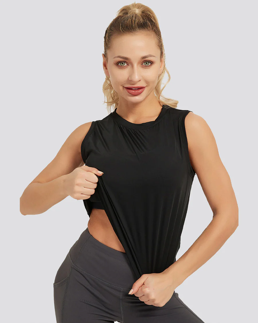 Origin Sleeveless Workout Crop Top - Image 4